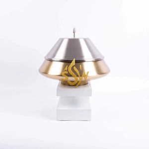 Plato de frotamiento Platos de buffet de alta capacidad Color dorado y plateado Plato de frotamiento de acero inoxidable Calentador de alimentos Royal Look Calentador de alimentos - Product Image 4