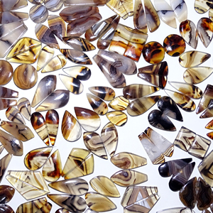 Paires de cabochons en agate naturelle du Montana, pierres précieuses polies de haute qualité, tailles personnalisables pour la fabrication de bijoux - Product Image 3