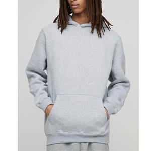 Sweat-shirt à capuche classique en molleton de coton avec poche kangourou pour homme - Product Image 1