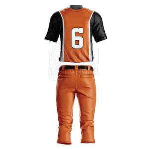 Uniforme de Béisbol Transpirable de Secado Rápido de Alta Calidad, Material 100% Poliéster, Colores y Logotipo Personalizados, Cuello en V para Adultos - Product Image 2