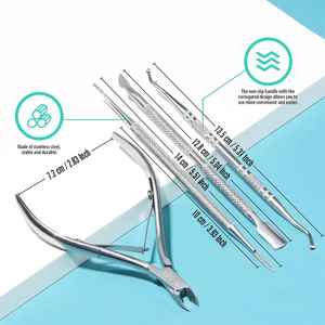 Livraison rapide, ensemble de coupe-ongles en acier inoxydable 2 pièces, ouverture large pour les doigts de bébé, manucure, pédicure, pousse-cuticules, pince - Product Image 6