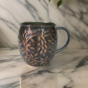 Antiguo en relieve Vintage estilo inglés antigüedades Stock especialista puro cobre sólido Moscú mula beber taza tazas de cerámica - Product Image 6