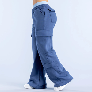 High Quality Top Selling Wide Leg <b>Baggy</b> Sweatpants With <b>Cargo</b> pockets Streetwear Elastic Waist Heavyweight Sweatpants - Product Image 5