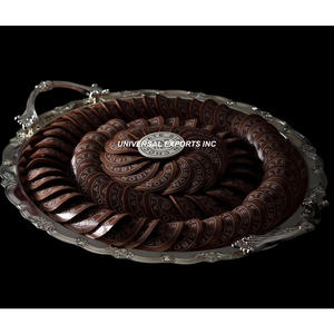 Stainless Steel <b>Chocolate</b> Tray Nice Quality Handmade <b>Chocolate</b> Platter Best Selling Designer New <b>Fancy</b> <b>Chocolate</b> Tray - Product Image 6