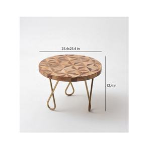 Soporte redondo de madera antiguo para Tartas, diseño estampado de lujo, fabricante, venta al por mayor, para decoración del hogar - Product Image 3