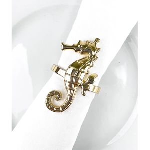 Rond de serviette en aluminium de conception de tête de renne avec la taille personnalisée finie antique argentée pour l'usage de cafés/restaurants d'hôtel - Product Image 5