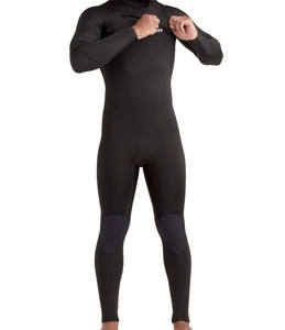 Combinaison noire super extensible de haute qualité, imperméable avec logo personnalisé, combinaison écologique de 5mm avec fermeture éclair sur la poitrine pour hommes - Product Image 2