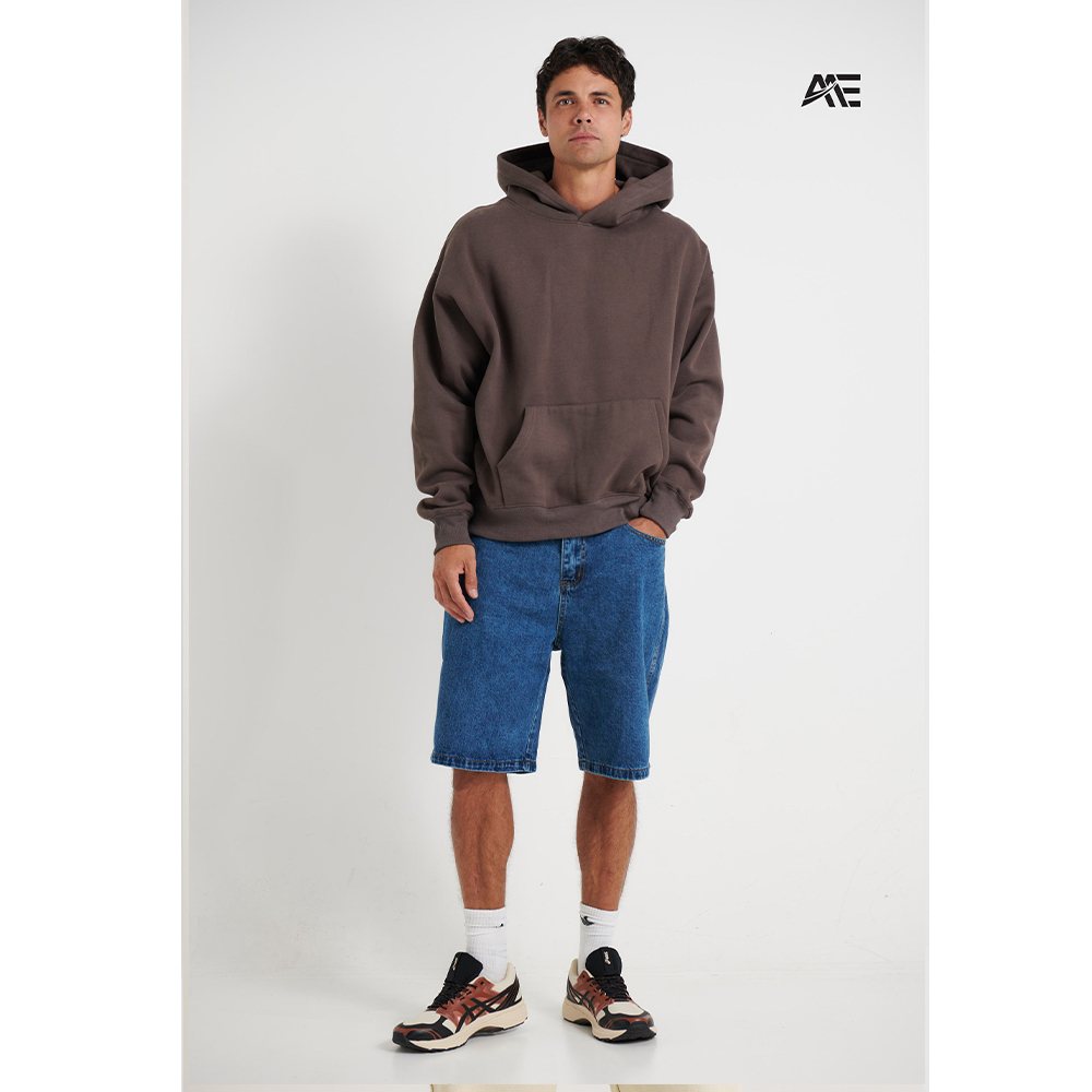 Unisex 100% Cotton Cropped Washed Oversized Hoodie Embroidered Solid Distressed Pattern Winter OEM Customizable Wholesale Supply
