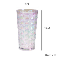 [Holar] Taiwan Made Incassable Réutilisable 21 oz Highball Verrerie En Plastique Transparent Diamant Irisé Grand Gobelet