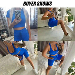 Conjunto de Yoga sin costuras, traje de cintura alta de dos piezas, traje deportivo para Fitness, ropa deportiva para mujer, conjunto de ropa de entrenamiento para mujer activa - Product Image 6