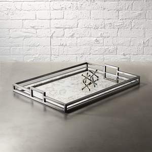 Bandeja de metal y espejo de mesa con base de espejo elegante y tamaño funcional ideal para decoración de sala de estar y exhibición de velas - Product Image 6