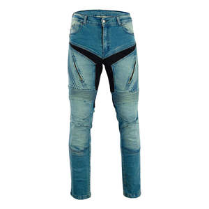 กางเกงยีนส์ป้องกันขณะขับขี่รถจักรยานยนต์ของผู้ชายกางเกงโมโตหุ้มเกราะระบายอากาศสำหรับการเดินทางมอเตอร์ไซด์ดีไซน์ใหม่ขายส่ง - Product Image 2
