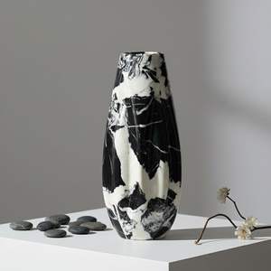 Jarrón de Flores de Mármol Más Vendido para Decoración de Mesa de Salón con Acabado de Piedra Natural y Estilo de Hogar de Lujo - Product Image 1