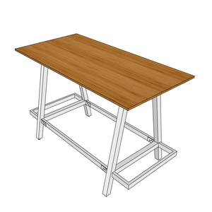 โต๊ะประชุมทรงวงรีสไตล์อินดัสเทรียล BFSTB009-StaBamboo ขนาด 160x80 ซม. ขาแบบ A-Frame ต้องประกอบเอง - Product Image 4