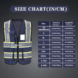 Gilet de sécurité pour hommes femmes gilet de sécurité réfléchissant avec 7 poches et maille à glissière avant haute visibilité du pakistan - Product Image 5