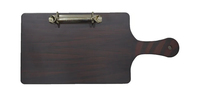 Couverture de menu en cuir PU de taille A4 classique Tapis de menu en bois pour hôtels et restaurants Fournitures essentielles avec chauffe-plats