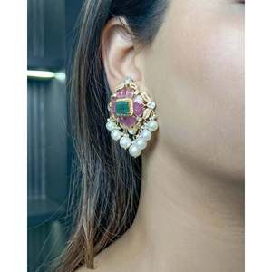 ต่างหูแฟชั่นรูปดอกบัวมาห์รีน - Product Image 2