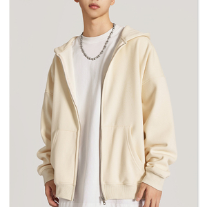 Sudaderas con capucha en blanco con estampado de logotipo personalizado de alta calidad Sudaderas con capucha para hombre Sudadera con capucha con cremallera lisa en blanco - Product Image 4