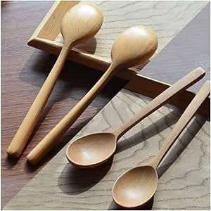 Cuillère à épices en bois artisanale avec long manche pour épices, sel, café en poudre, accessoire de cuisine naturel durable - Product Image 4