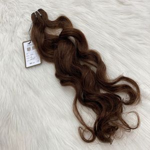 Gran oferta 100% cabello humano virgen vietnamita Clip-In onda profunda suelta suave ondulado marrón máquina de ondas naturales trama doble sin enredos - Product Image 1