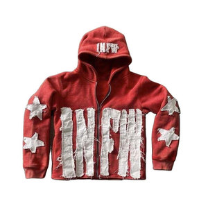 Latest <b>Trendy</b> DAKHA SPORTS Winter Wear Distressed <b>Hoodies</b> with Custom Design Cotton/Polyester Fleece Low Price - Product Image 3