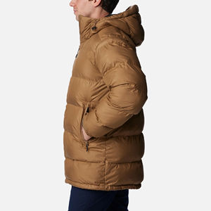 Vestes bouffantes à capuche coupe-vent en duvet pour hommes Vestes rembourrées en duvet remplies de logo personnalisé - Product Image 3