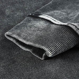 Sweat à capuche délavé à l'acide pour hommes, 100% coton, manches longues, sweat-shirt décontracté d'hiver avec impression d'écran chaud, capuche solide - Product Image 5