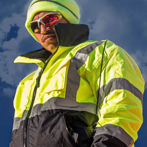 Chaqueta impermeable profesional de alta visibilidad reflectante de alta visibilidad para hombres Chaquetas de seguridad de invierno Logotipo frontal de lona para uso en exteriores - Product Image 4