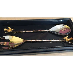 Juego de cubiertos de lujo de acero inoxidable, vajilla de aspecto brillante, cubiertos de comedor y mesa con mango de diseño ramificado - Product Image 4