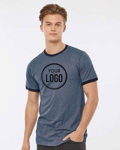 Personalizado en blanco liso Tultex 246 Unisex fino Jersey Ringer camiseta hombres y mujeres suave cuello redondo para marca camiseta para hombres - Product Image 2