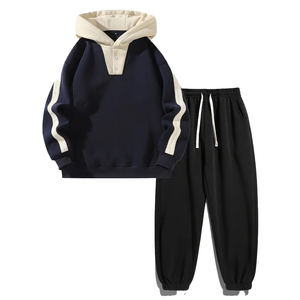 Survêtements décontractés pour hommes à prix avantageux, coupe classique, poids lourd, imprimés, 100% coton, écologiques, respirants, en polaire, pour l'hiver - Product Image 1