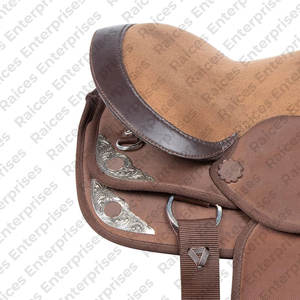 Sillín de caballo occidental de cuero suave para uso ecuestre con logotipo personalizado, sillines ingleses de cuero genuino de calidad superior a la venta - Product Image 5