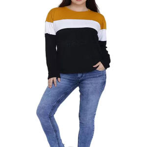 Prix de gros Sweat-shirt pour femme en tricot uni teint sur mesure, style actuel, décontracté, respirant, séchage rapide - Product Image 6