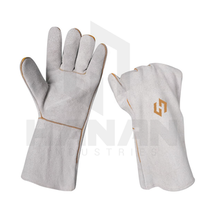 Gants de sécurité de soudage personnalisés Gants de travail ignifuges en cuir de qualité supérieure pour usage industriel à bas prix de gros du Pakistan - Product Image 2