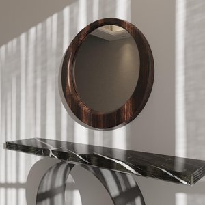 Handmade gỗ tự nhiên vòng gương độc đáo trừu tượng thẩm mỹ thiết kế cho lối vào giọng hoặc nghệ thuật Deco phong cách Gương phòng tắm - Product Image 5