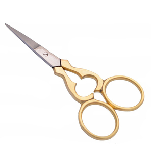 Tijeras de Manicura Profesionales con Diseño de Hoja Dorada, Tijeras para Cutículas de Acero Inoxidable, Herramienta de Belleza de Calidad Profesional - Product Image 1