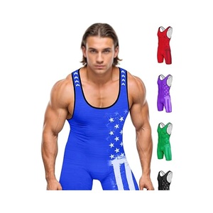 Débardeur multicolore personnalisé avec logo, résistant à l'abrasion, en mélange nylon-spandex, pour ensemble de lutte d'équipe, destiné à Grandy Rolls. - Product Image 3
