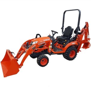 Minicargador de ruedas HQ Whole Salles, Tractor 4WD con cargador frontal y retroexcavadora, Mini tractores BX23S, Color Rojo - Product Image 1