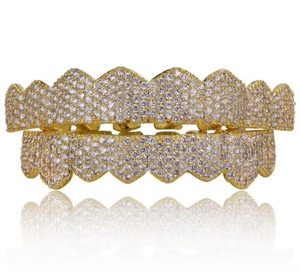 ¡La Mayoría de ventas hecho a mano diamante Grillz Real Gold Base Moissanite piedra para compromiso precio de fábrica hielo su sonrisa confianza! - Product Image 1