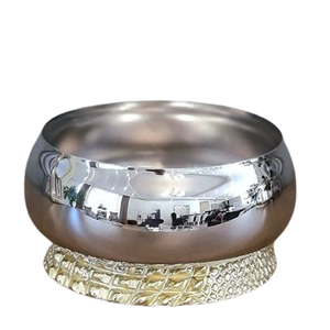 Rama de árbol Diseño en forma de hoja Tazón de color negro pulido brillante Aluminio Acero inoxidable Metal Alta calidad con cuenco para cubiertos - Product Image 2