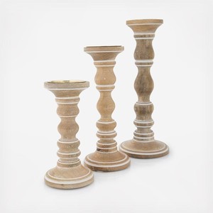Portavelas de Madera de Estilo Clásico para Centros de Mesa, Decoración del Hogar y Uso en la Oficina - Product Image 2