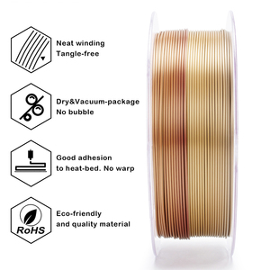 ZIRO 3D PLA stampante filamento <span class=keywords><strong>Ember</strong></span> 1.75mm gradiente setoso colorato 3D PLA filamento per FDM/FFF aste di plastica - Product Image 5