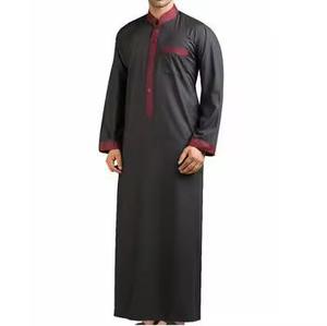 ชุดเดรสมุสลิมสำหรับผู้ชายเสื้อคลุมยาวมีกระเป๋ากลางมีกระเป๋า - Product Image 5