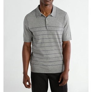 เสื้อโปโลสีเขียวของผู้ชายแบบพรีเมี่ยมพร้อมผ้าฝ้ายนุ่มลายทางผสมดีไซน์ทันสมัยเหมาะสำหรับการสร้างแบรนด์ในองค์กรและชุดลำลอง - Product Image 6