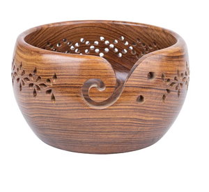 Cuencos de madera más exigentes, soporte para bolas de hilo con aspecto antiguo para tejer a ganchillo, disponible en varios tamaños de la India - Product Image 4