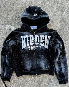 Sudadera Extra Grande de Algodón de Alta Calidad, Logotipo Personalizado Bordado, Hombros Caídos, Diseño Lavado Ácido, Invierno, Suministro ODM, Tejido de Punto - Product Image 5