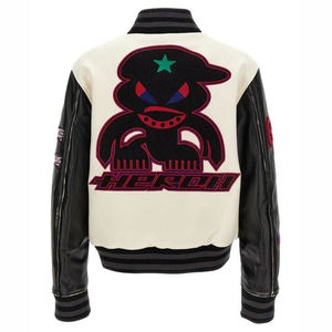 Veste Hommes Hiver et Automne Broderie Logo Personnalisé Fabricant Veste Universitaire de Haute Qualité Coupe Régulière Col Baseball Jacke - Product Image 4