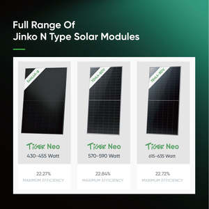 Panneaux solaires PV monocristallins de type N haute tension Jinko 430W / 435W pour installations résidentielles et commerciales - Product Image 2