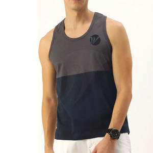 Camiseta sin Mangas Casual de Punto Transpirable de Secado Rápido para Hombre con Color en Contraste, Personalizable de Alta Calidad para Adultos - Product Image 1