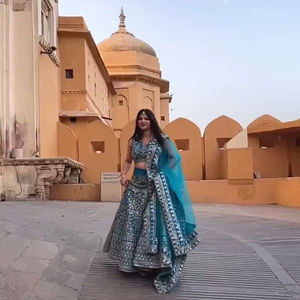 Designer exclusif le plus beau mariage fiançailles fête porter impression numérique Tapeta soie Lehenga choli avec Georgette Dupatta - Product Image 1